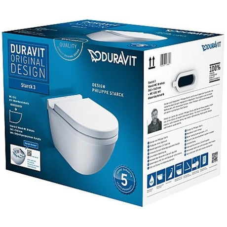 Duravit Starck 3 Wand-WC Rimless Set