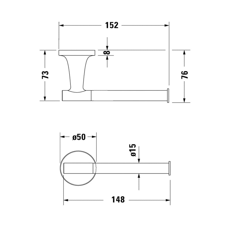 Duravit Starck T Papierrollenhalter seitlich