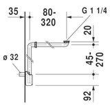 Duravit Raumsparsiphon