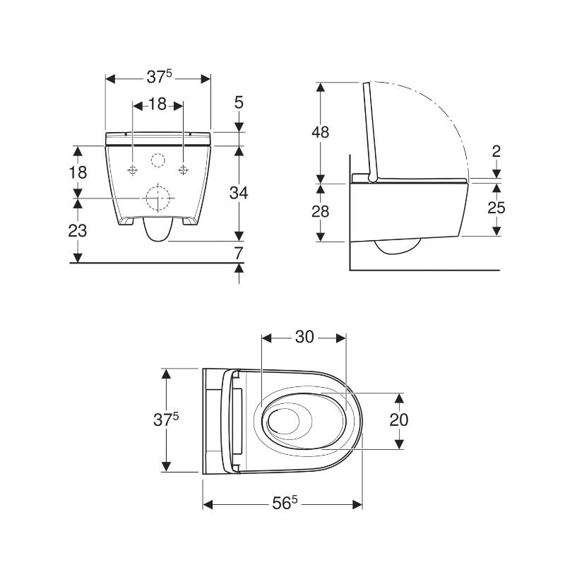 Geberit AquaClean Sela WC-Komplettanlage Wand WC