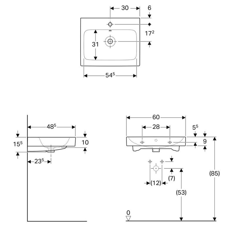 Geberit iCon Waschtisch 60 cm