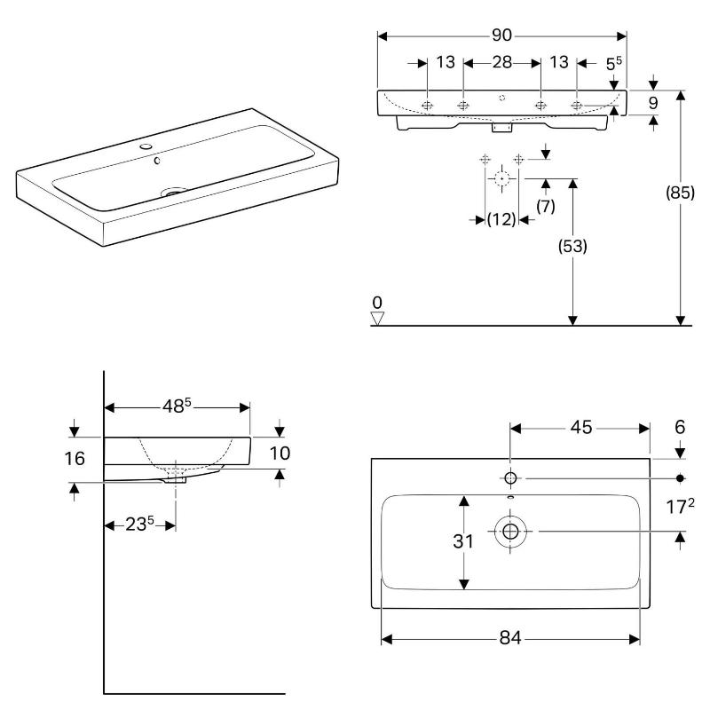 Geberit iCon Waschtisch 90 cm