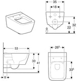 Geberit iCon Square Wand-WC Tiefspüler ohne Spülrand