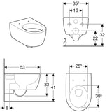 Geberit iCon Wand-WC Tiefspüler, geschlossene Form