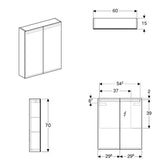 Geberit Option Spiegelschrank mit Beleuchtung 60 cm