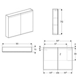 Geberit Option Spiegelschrank mit Beleuchtung 90 cm