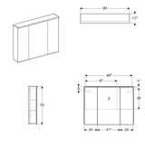 Geberit Option Spiegelschrank Plus mit Beleuchtung 90 cm