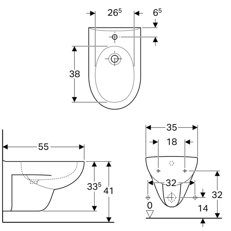 Geberit Renova Wand-Bidet