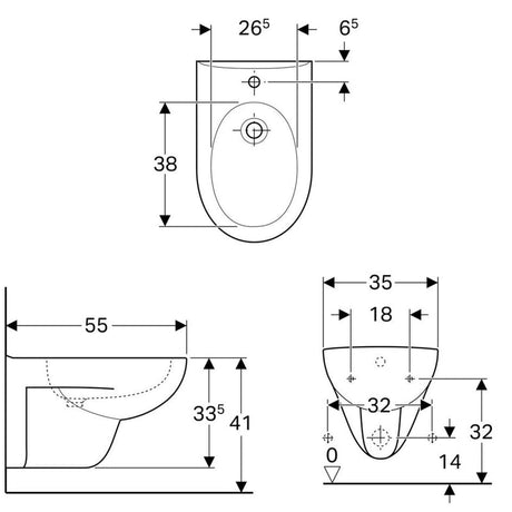 Geberit Renova Wand-Bidet