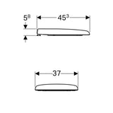 Geberit Renova WC-Sitz mit Deckel abnehmbar und Absenkautomatik