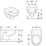 Geberit Renova Wand-Tiefspül-WC ohne Spülrand