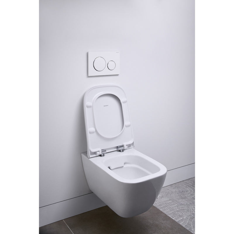 Geberit Smyle Wand-WC Tiefspüler, geschlossene Form, Rimfree