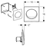 Geberit Basic Urinalsteuerung mit pneumatischer Spülauslösung, Betätigung aus Kunststoff