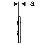 Geberit Urinalsteuerung mit pneumatischer Spülauslösung, Typ 10 Betätigungsplatte