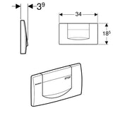 Geberit Betätigungsplatte 200F für Spül-Stopp Spülung