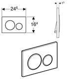 Geberit Betätigungsplatte Sigma 20 für 2 Mengen-Spülung