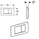 Geberit Twinline 30 Betätigungsplatte für 2-Mengen Spülung