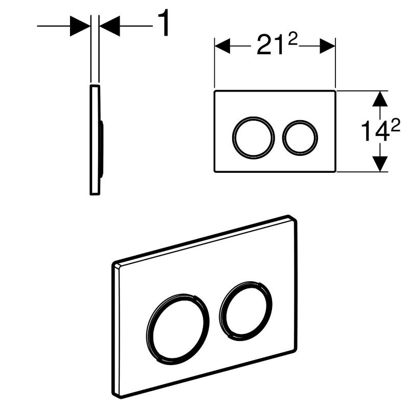 Geberit Betätigungsplatte Modell Kappa21