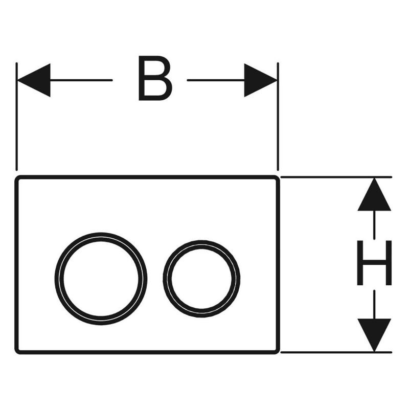 Geberit Betätigungsplatte Omega 20 für 2-Mengen-Spülung