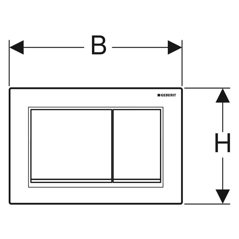 Geberit Betätigungsplatte Omega 30 für 2-Mengen-Spülung