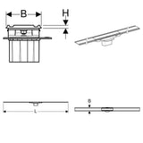 Geberit CleanLine 60 Duschrinne für dünne Bodenbeläge, 90 cm