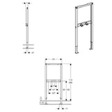 Geberit Duofix Bade- Duschwanne 112 cm für Aufputzarmatur