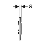 Geberit Typ 10 Ersatz-Betätigungsplatte für Urinalsteuerung mit pneumatischer Spülauslösung