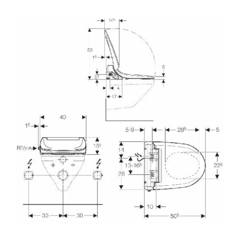 Geberit WC-Deckel zu Aquaclean 4000