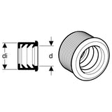 Geberit Gummimanschette für Bidets und Waschtische d 3,2 x 4,4 cm