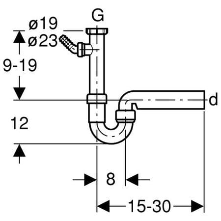 Geberit Spülensifon DN 40 mit Anschluss für Wasch- oder Spülmaschine