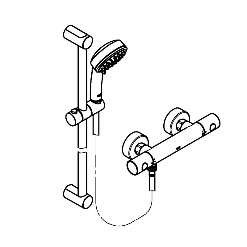 GROHE Grohtherm 800 Cosmopolitan Thermostat-Brauseset, DN 15