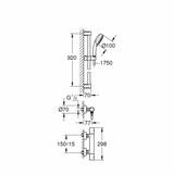 GROHE Grohtherm 800 Cosmopolitan Thermostat-Brauseset, DN 15