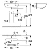 GROHE Bau Keramik Waschtisch 55 cm