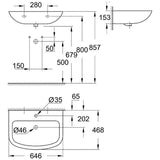 GROHE Bau Keramik Waschtisch 65 cm