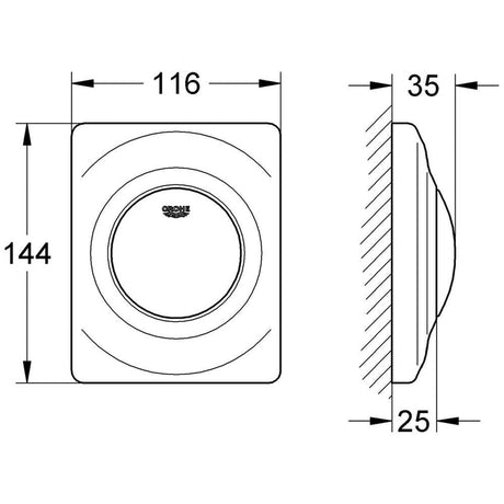 GROHE Surf Urinal Betätigungsplatte