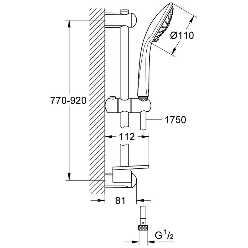 GROHE Euphoria Brausegarnitur Massage