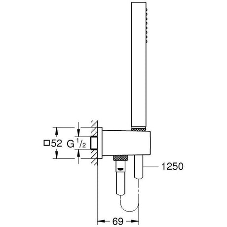 GROHE Euphoria Cube Stick Wandhalterset