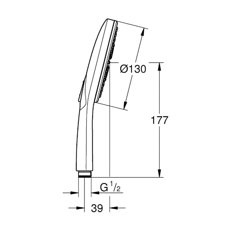 GROHE SmartActive Handbrause, 3 Strahlarten