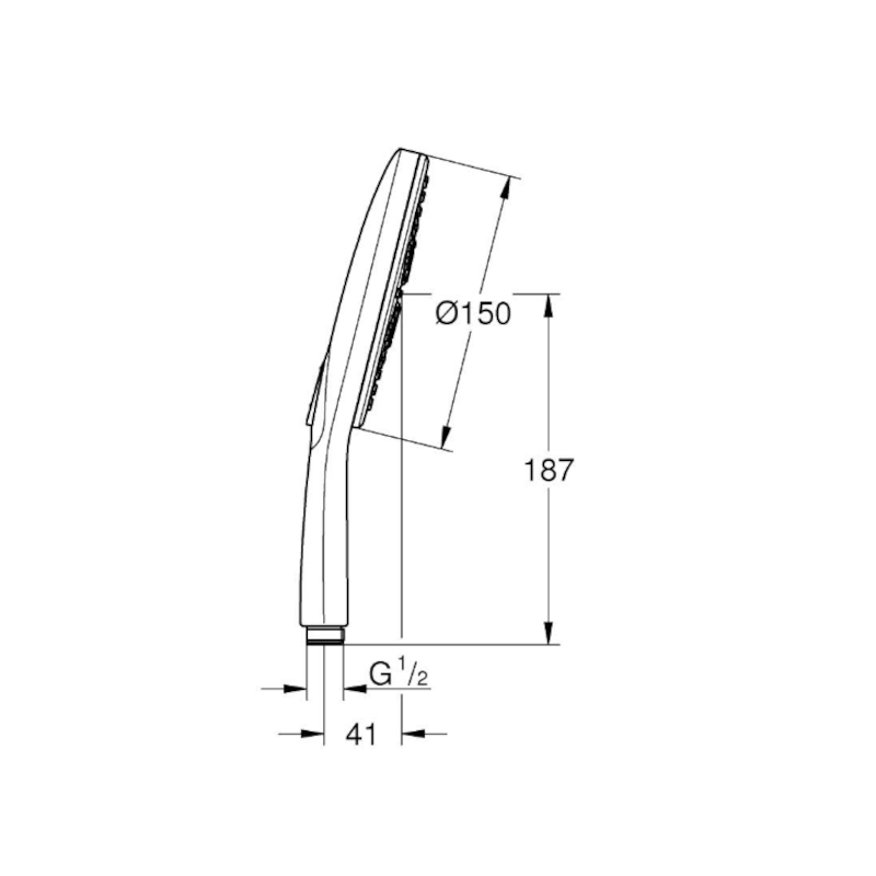 GROHE SmartActive 150 Handbrause, 3 Strahlarten