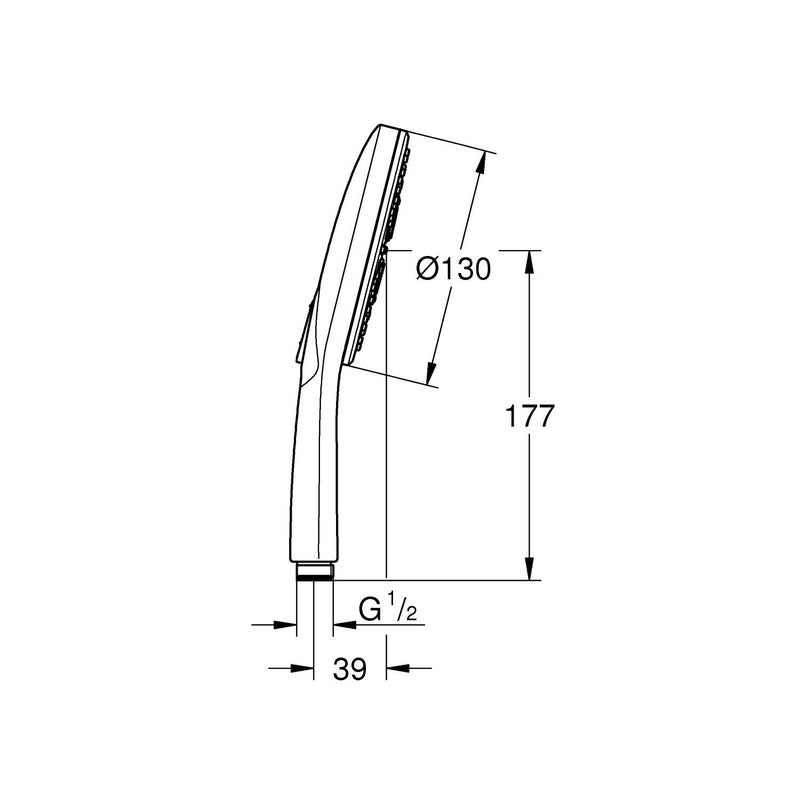 GROHE SmartActive Handbrause, 3 Strahlarten