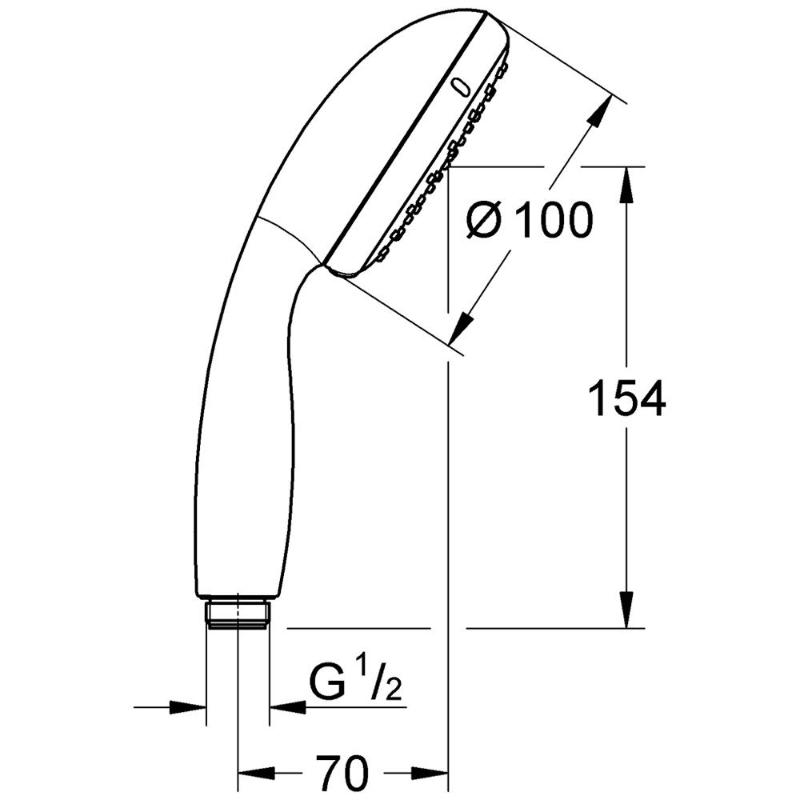 GROHE Tempesta 100 Handbrause mit 2 Strahlarten