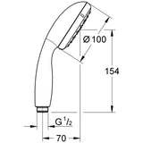 GROHE Tempesta 100 Handbrause mit 2 Strahlarten