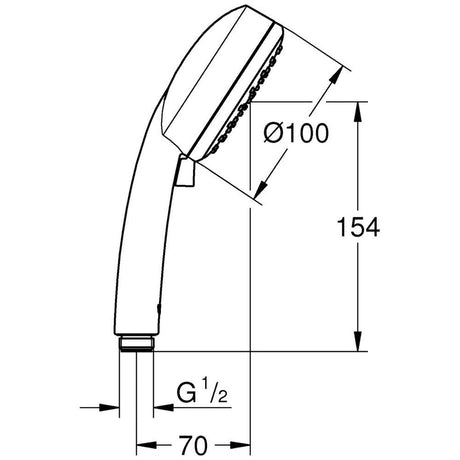 GROHE Tempesta Cosmopolitan 100 Handbrause mit 2 Strahlarten