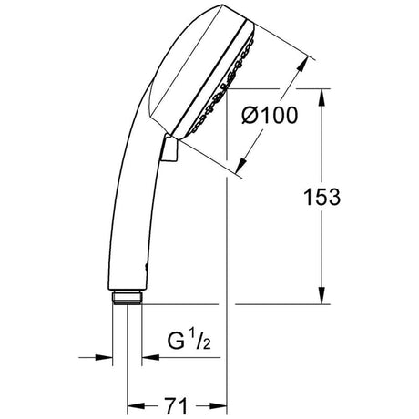 GROHE Tempesta Cosmopolitan 100 Handbrause mit 4 Strahlarten