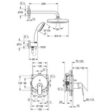 GROHE Eurosmart Cosmopolitan Duschsystem Unterputz mit Tempesta 210