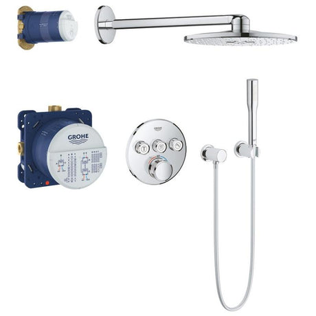 GROHE Grohtherm SmartControl Duschsystem UP mit Rainshower 310 SmartActive, rund