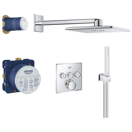 GROHE Grohtherm SmartControl Duschsystem UP mit Rainshower 310 SmartActive, eckig