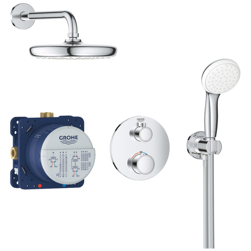 GROHE Grohtherm Duschsystem Unterputz mit Tempesta 210