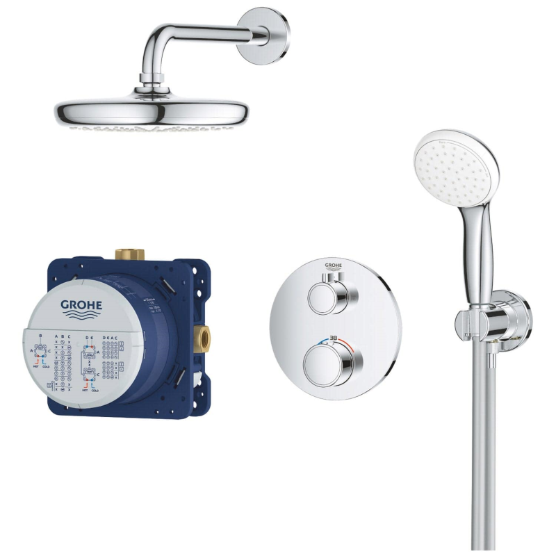 GROHE Grohtherm Duschsystem Unterputz mit Tempesta 210