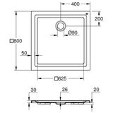 GROHE Universal Duschwanne 80 x 80 cm